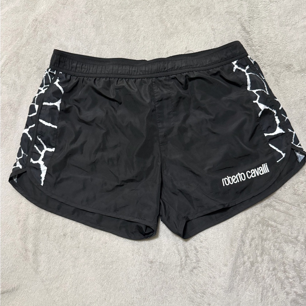 Roberto Cavalli Black and White swim shorts new